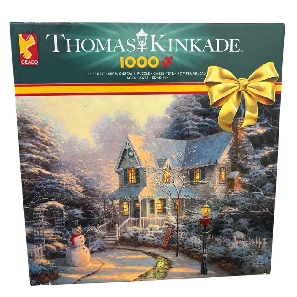 New Thomas Kinkade The Night Before Christmas 1000 Piece Set By Ceaco